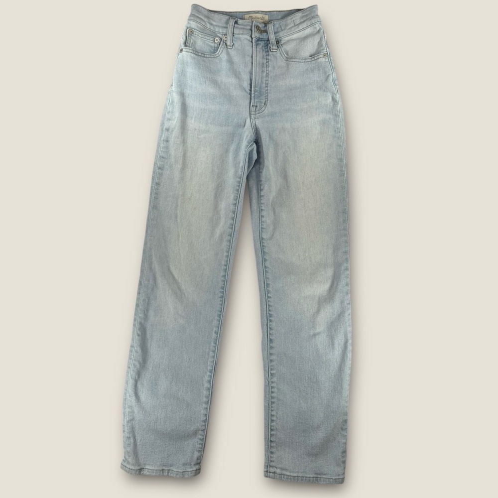 Madewell Perfect Vintage Straight Jean 23 Light Wash Hemp Blend High Rise